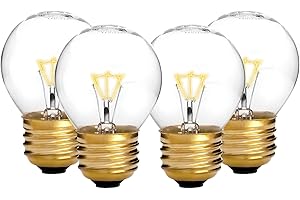 UP2WIN Oven Light Bulb - 40 Watt Appliance Bulb for Maytag GE Kenmore Whirlpool Oven/Stove/Range Hood/Microwave/Refrigerator, G45 E26/E27 Socket, Medium Brass Lead, High Temp - 4 Pack