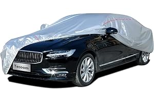 Tecoom Car Covers for Automobiles Door Zipper/Lock Universal Fit Sedan Toyota Camry, Honda Accord, Chevy Malibu, Kia Optima, Hyundai Sonata Nissan Altima Volkswagen Passat Ford Fusion Buick Regal