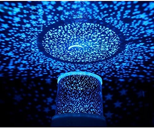 Night Lighting Lamp, Led Lamp Ceiling Projector for Room Hallway Lobby Decoration -SOOLOR Night Light for Sleep Night Lamp Colorful Gifts for Children (Blue)