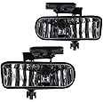 A ABIGAIL Driving Fog Lights Lamps Replacement for 1999-2002 GMC Sierra & 2000-2006 GMC Yukon Pickup Truck SUV With 880 12V 27W Halogen Bulbs 10385054, 10385055, GM2592110, GM2593110 (Smoke Lens)