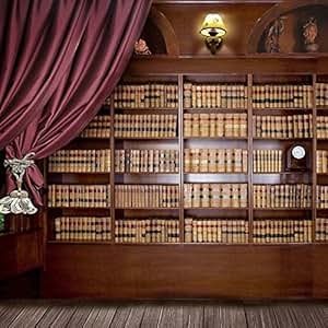 Amazon.com : 6x8ft Vinyl Digital Bookshelf Study Room