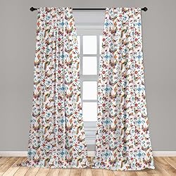 Ambesonne Mexican Window Curtains, Traditional