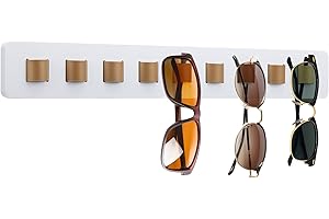 Sunglasses Organizer Laelr Wood Wall Mounted Sunglasses Storage Adhesive Eyeglasses Holder Stand Eyewear Hanging Display Sung