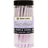 Blazy Susan Purple Pre-Rolled Cones, 50 Count (98mm) - Slow-Burning Rolling Paper &amp; Ultra-Thin Natural Preroll Cones with Filter Tips - Vegan, GMO-Free, Convenient &amp; Easy-To-Use Prerolled Cones