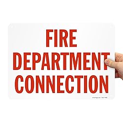 SmartSign "Fire Department Connection" Sign | 10" x
