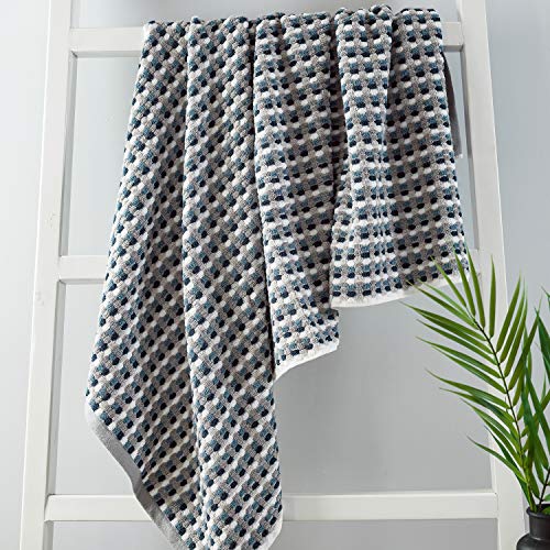 Truly Lou Harbor Stripe 100 Cotton Towel Set, Textured Bath Towel Set