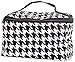 Dallas Luggage Black Houndstooth Cosmetic Makeup Case