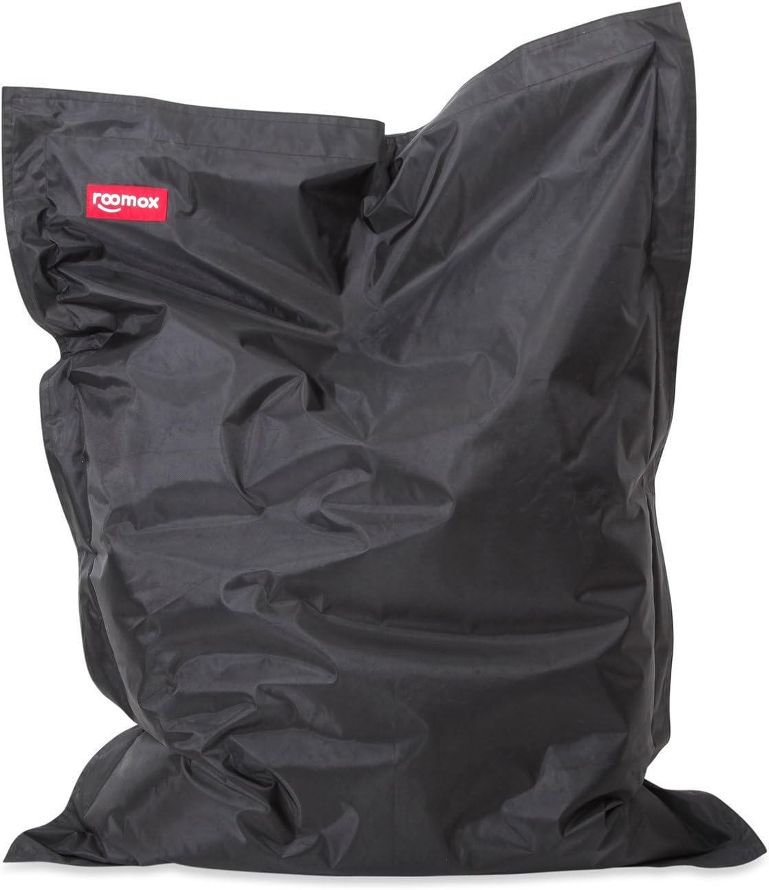 roomox Bean Bag Kingsize for Children Man and Woman, high-tech polyester, Black, 180x140x30