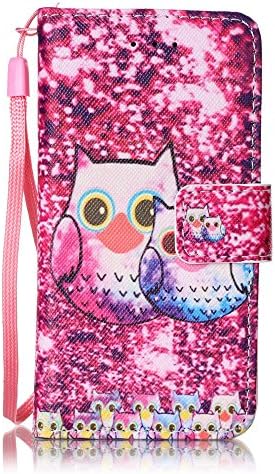 iPod Touch 5 Case, iPod Touch 6 Case, iBerry Cute Cartoon Flip Smart Stand Wallet PU Leather iPod Case for iPod Touch 5th 6th, Cute Owl