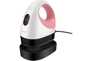 Anbestor Mini Heat Press, Small Heat Transfer Machine, Portable Mini Iron Press for Craft Up to 180℃ / 356, 3 Heat Settings & Temp Display for T-Shirt, Shoe, Hat, Cap, Pillow (Pink)