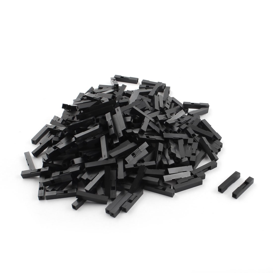 Sourcingmap 300 Pcs Black Plastic 1P Jumper Wire Housing Female Pin Connector