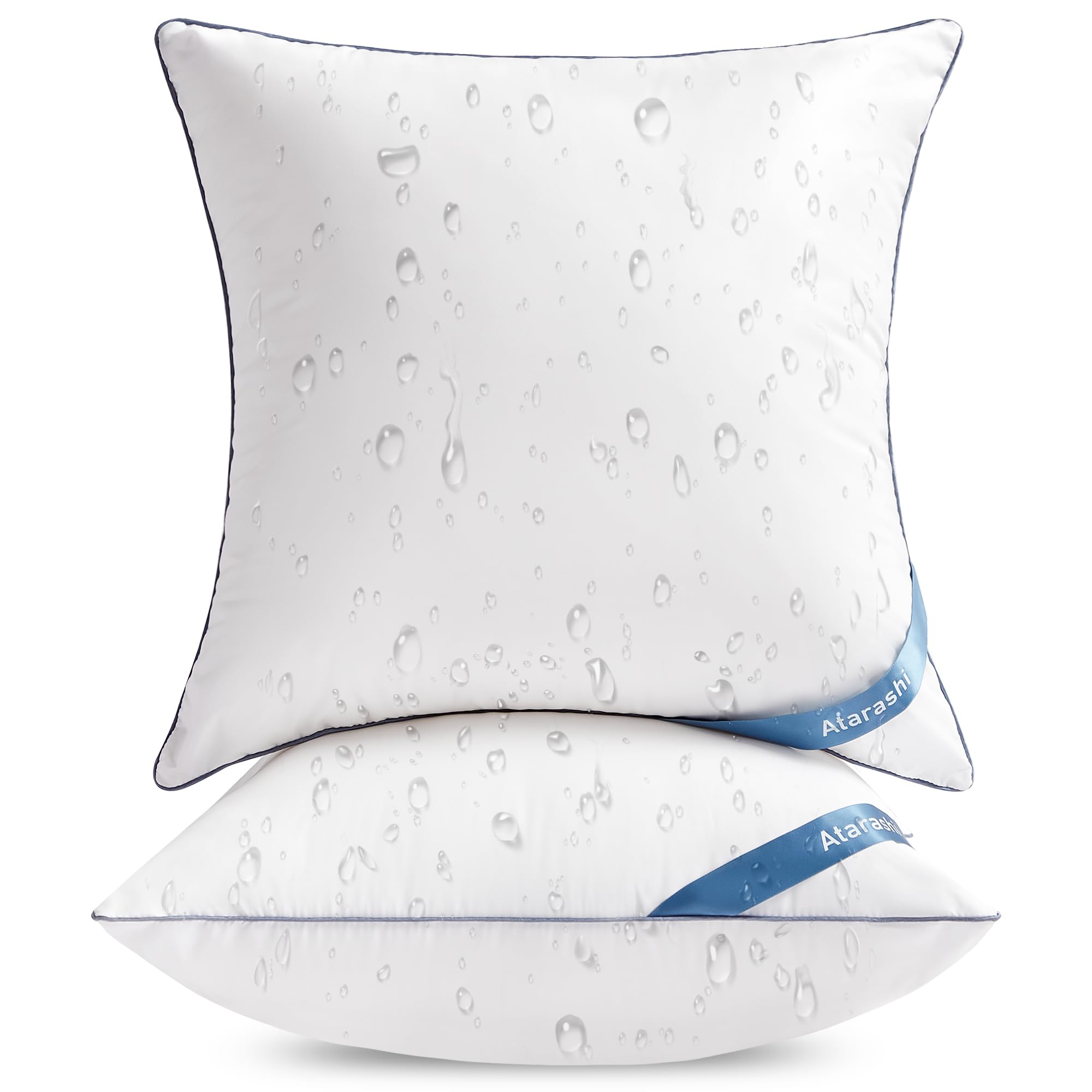 Photo 1 of ***(PARTIAL SET/ ONLY 1)***Atarashi 18 x 18 Outdoor Pillow Inserts(Set of 2) - Waterproof Decorative Square Throw Pillows for Couch Sofa Bed Patio Furniture, Garden & Patio, White 18x18 inch