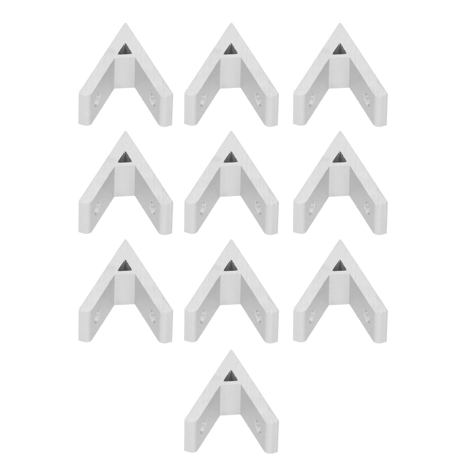 45° Angle Corner, 10Pcs Aluminium Angle Corner Metal Corner Bracket Industrial Profile Connector Accessories Angle Clamps (2020-45 degrees)