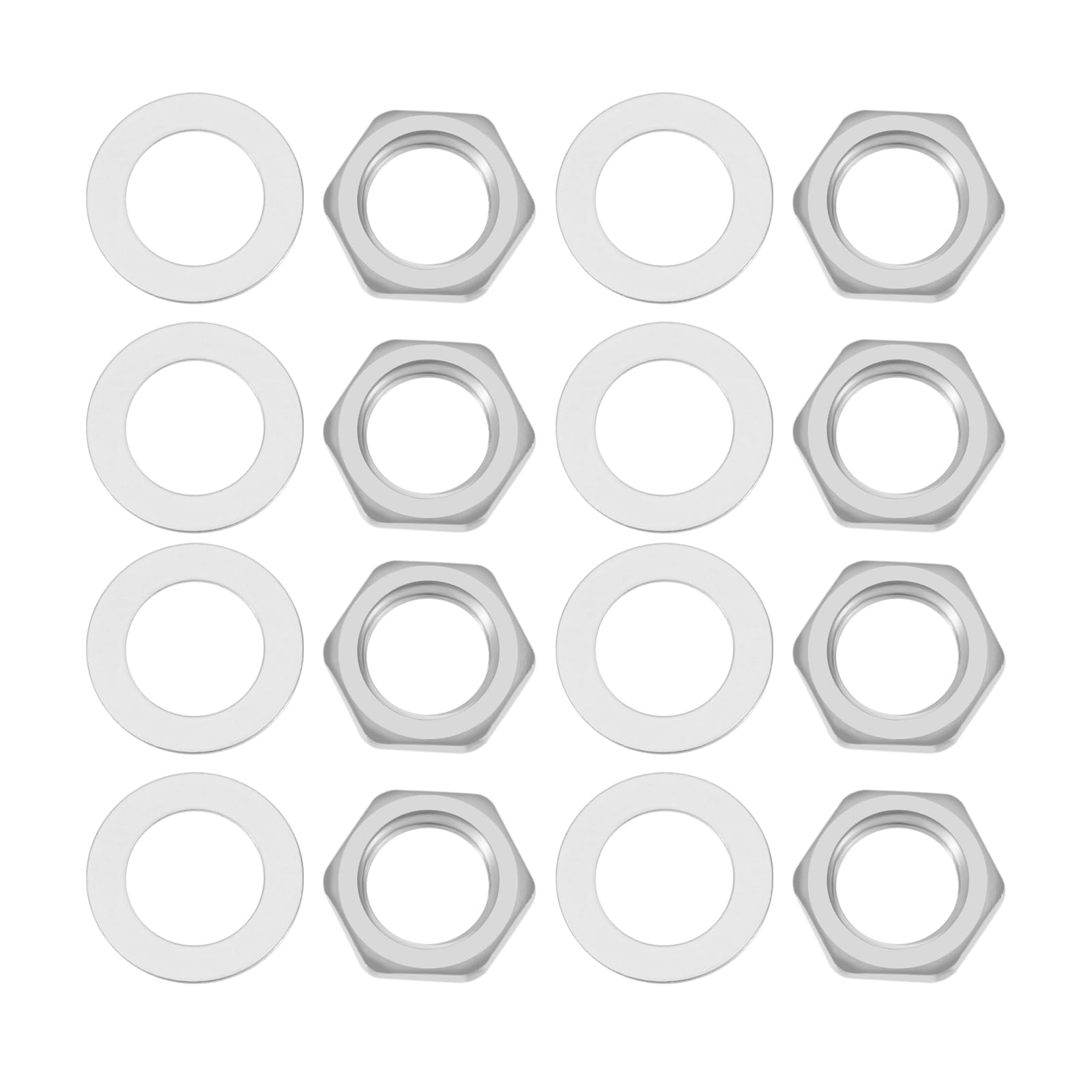 LT Easiyl 20x Guitar Pot Accessories Guitar Bass Case Hex Nuts and Washers Zinc Alloy for Mini 16mm Metric Potentiometers Metric M7