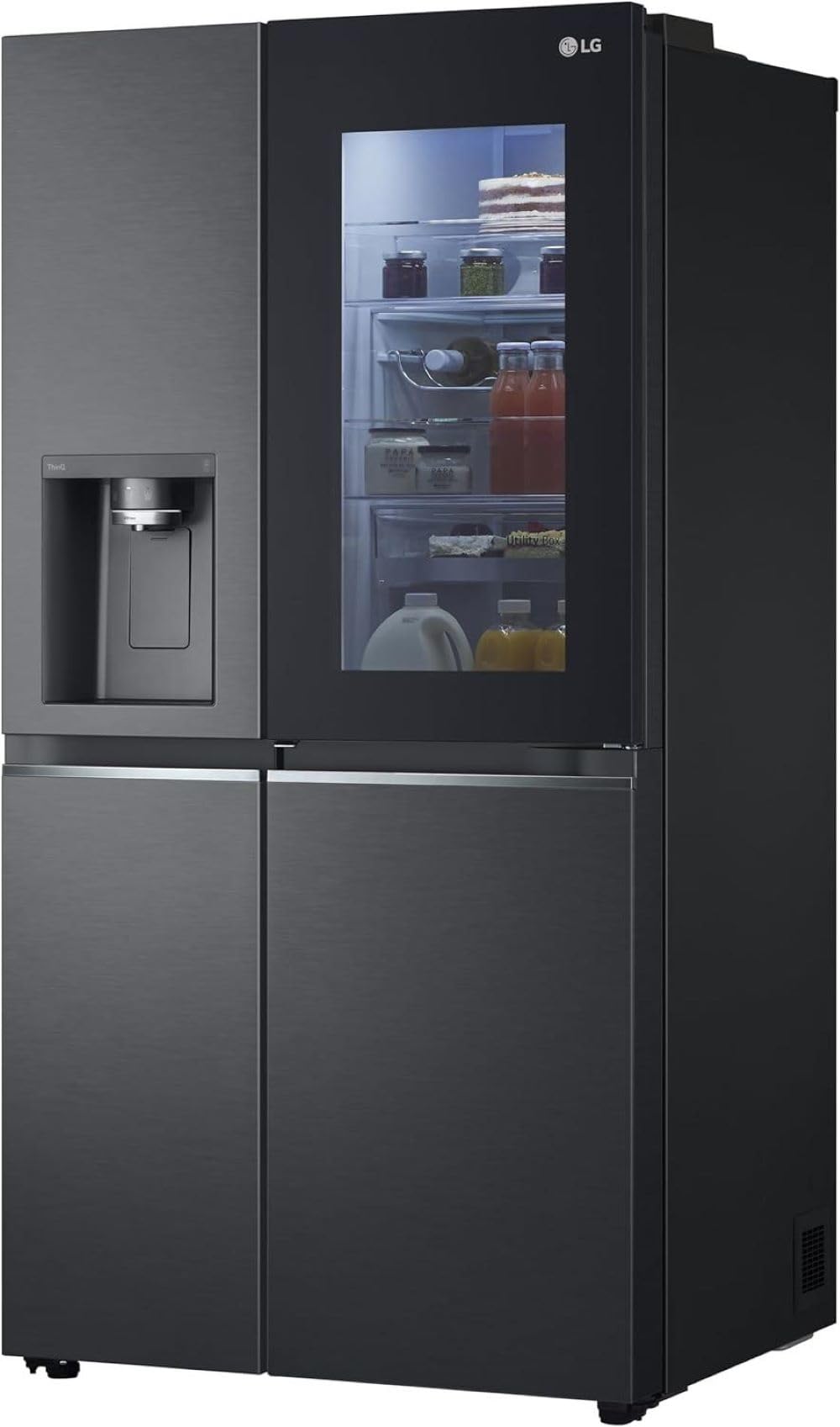 LG Electronics GSXV90MCDE Side-by-Side mit InstaView Door-in-Door | Craft Ice | EIS-, Crushed - und Wasserspender | 635 Liter Kapazität | Festwasseranschluss | Schwarz 3