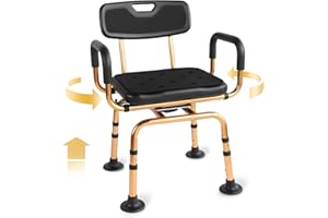 Eosprim 360° Swivel Shower Chair for Elderly and Disabled, Bathtub Shower Chair for Inside Shower, Heavy Duty Shower Chair wi