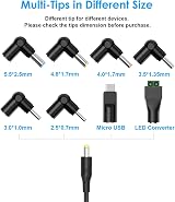 Outtag 12W Universal AC/DC Power Adapter 3V-12V 8 DC Plugs 1A view 2