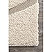 nuLOOM Carolyn Modern Shag Area Rug - 8x10 Shag Area Rug Transitional Cream Rugs for Living Room Bedroom Dining Room Nursery