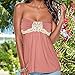 Women Strapless Ruched Tube Top Shirt,Backless Stretchy Tunic Shirt for women (M, Pink)