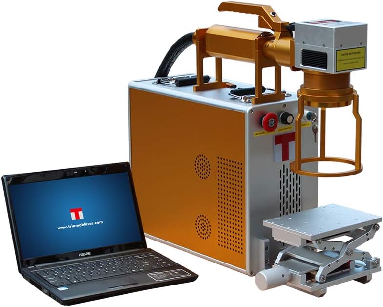Triumph 30W Handheld Fiber Laser Marking deep Engraving Machine Metal polymers Huge Parts Marker Engraver Firearms