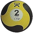 CanDo Rubber Medicine Balls, 2lbs, Yellow