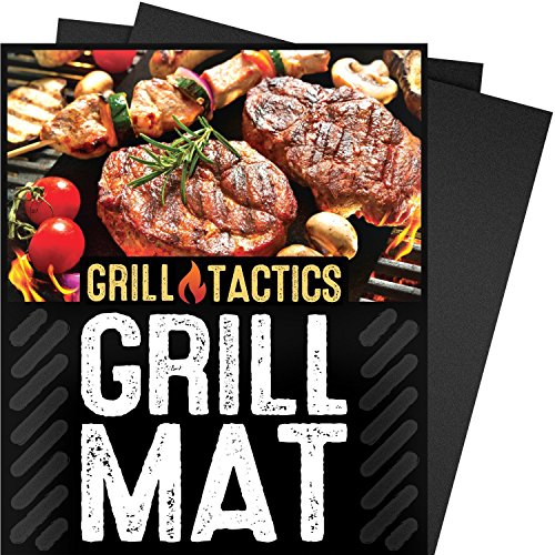 BBQ Grill Mat Set of 3 - Non Stick Oven Liner Teflon Cooking Mats - Reusable, Durable, Heat Resistantand, Easy to Clean, Barbecue Sheets For Grilling Meat, Veggies, Seafood, Eggs (16\