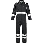 KTWOLEN Mens Work Coveralls High Visibility Overalls Mechanic Jumpsuit Garage Zip Coverall