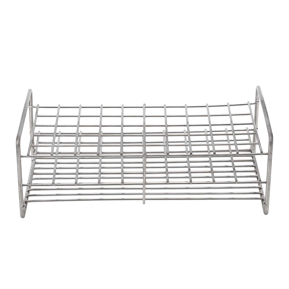 18.5mm 50 Positions Stainless Steel Test Tubes Rack Square Hole Tube HolderTest Tube Stand Bracket Rack School Supplies