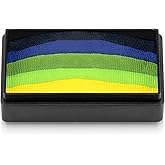 Kraze FX Dome Stroke - Dragon Dance (25 gm), Professional 1-Stroke Split Cake, Hypoallergenic, Non-Toxic, Water Activated Face & Body Painting Makeup Supplies for Sensitive Skin, Kid Safe, Adults