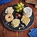 VonShef Revolving Lazy Susan Cheese Tapas Serving Board Tray, Slate, 11.8 Inch Diameter