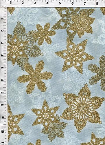 Kaufman "Holiday Flourish 7" Elegant Snowflake Serenade Fabric