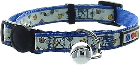 Pawtitas Collier Pour Chat Qui Brille Dans Le Noir Avec Boucle De Securite Et Grelot Amovible Collier Pour Chat Collier Pour Chaton Bleu Collier Pour Chat Amazon Fr Animalerie