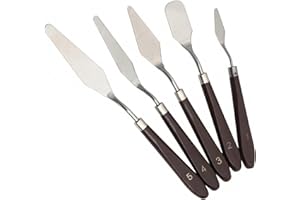 5 Pcs Painting Supplies Palette Knife Set, Art Spatula Cake Spatula, Painting Supplies for Oil, Acrylic Paint, Cake Decoratin