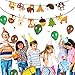 Phogary Woodland Creatures Party Baby Shower Supplies (36pcs) - Woodland Animal Balloons, Paper Garland for Forest Friends Themed Theme Party Kids Birthday Party Decor