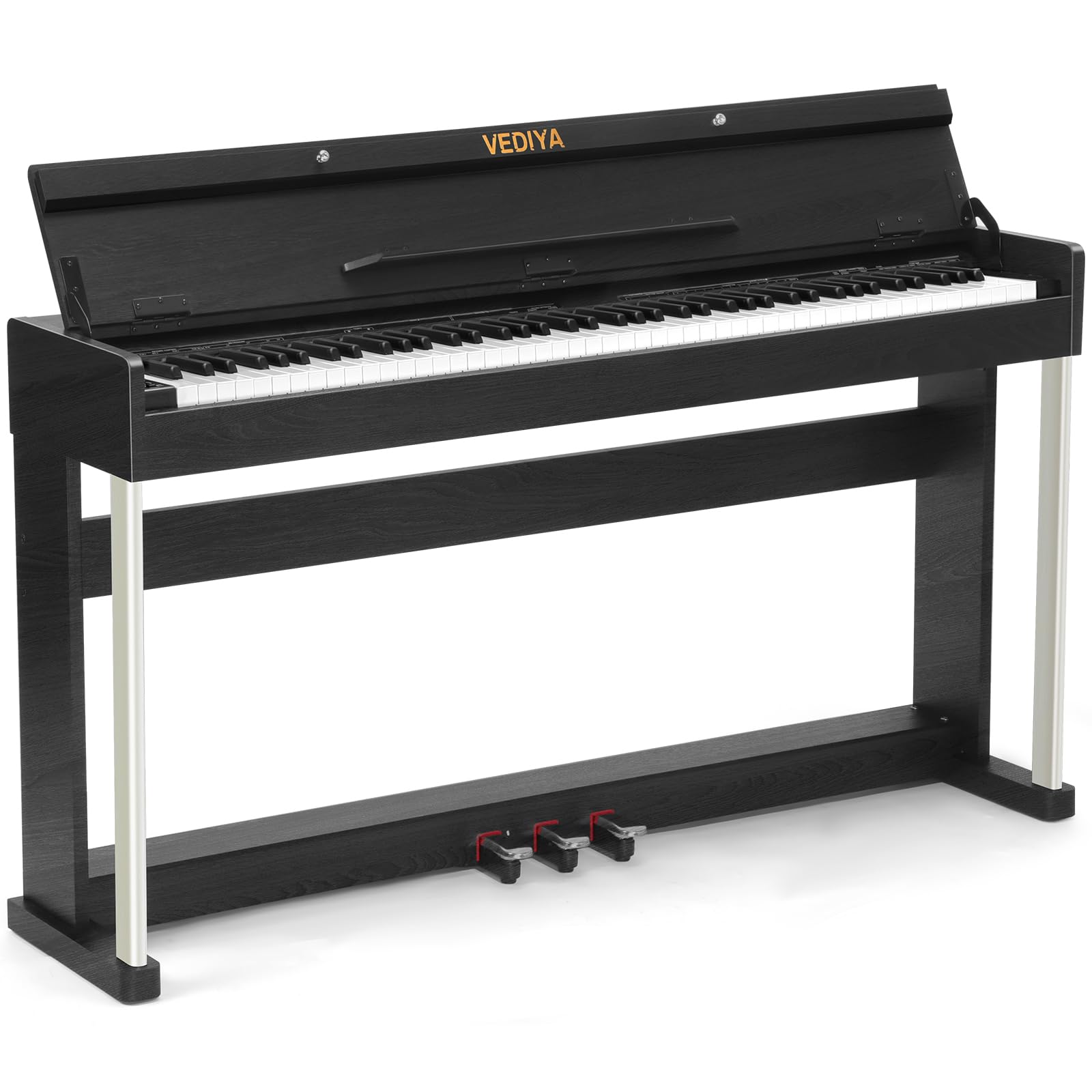 Photo 1 of *** MINOR DAMAGE, USED***Vediya 88 Key Weighted Digital Piano Keyboard - Wood Piano Desk to Vanity, Hammer Action Electric Piano with MIDI, Ideal Home Digital Pianos & Keyboard Piano for Beginners (Black)