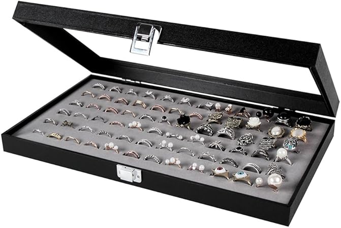 JackCubeDesign Schmuck Ring Display Organizer Aufbewahrungsbox Case ...
