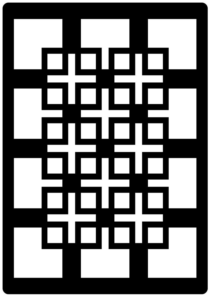 Creative Expressions Mini Stencil Knots & Crosses, 10.5 x 7.5cm