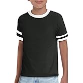 ZDC Boys Short Sleeve T Shirts 2026 Kids Summer Crewneck Color Block Tops Fashion Tees 5-14 Years