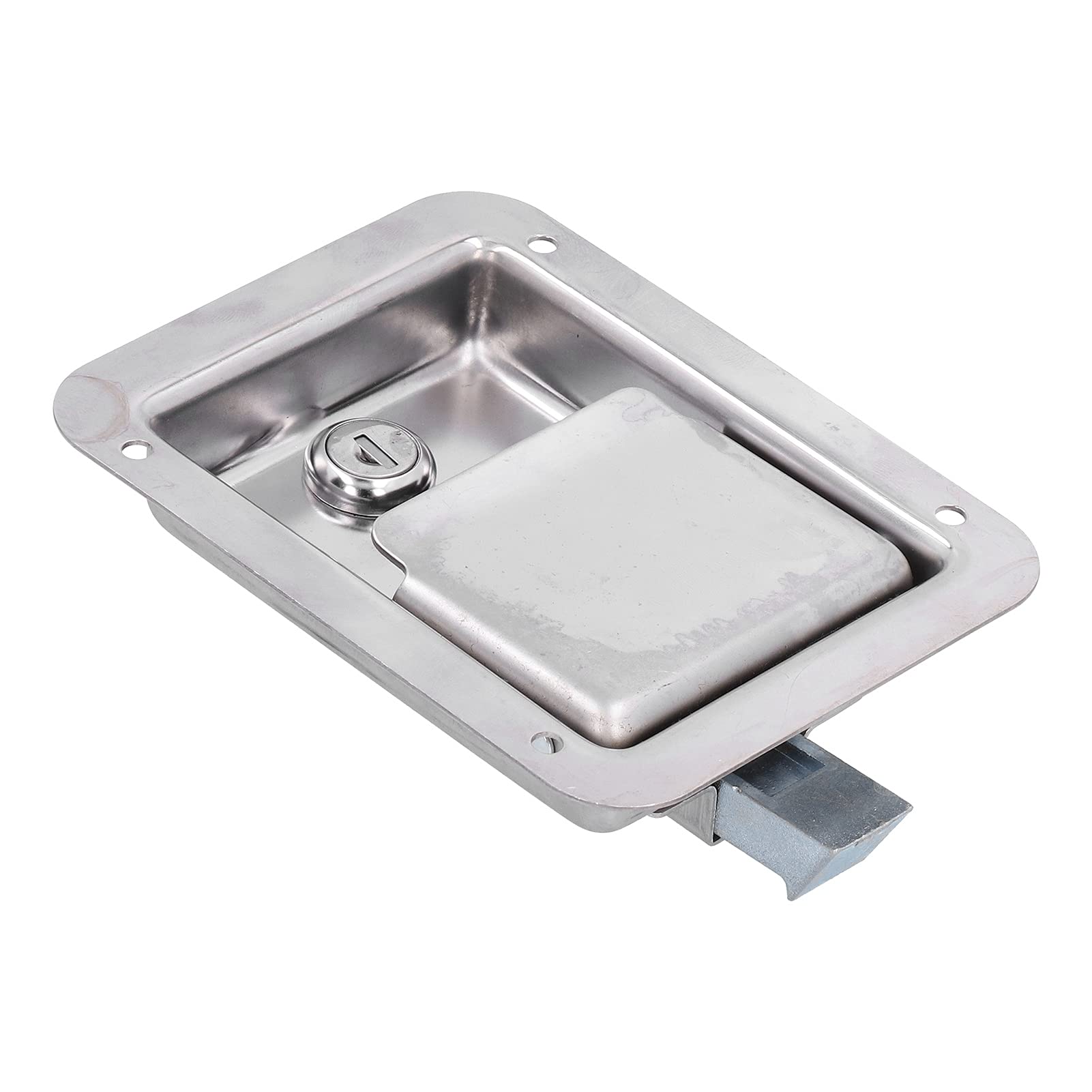 Faceuer Paddle Door Latch, Tool Box Latch Simple Installation 304 Stainless Steel Polished Finish for RVs for Metal Cabinets for Trailers