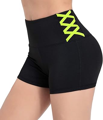 women's high waisted spandex shorts