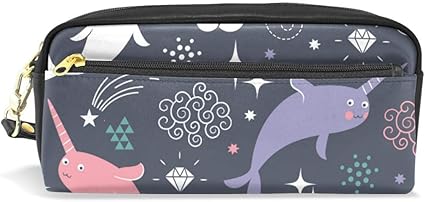 Trousse à Crayons Motif Dessin Animé Licorne Dauphin