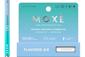MOXE Natural Wintermint Air Inhaler | Non Electric Long-Lasting Flavored Air Refreshing Support | Oral Fixation Wintergreen &