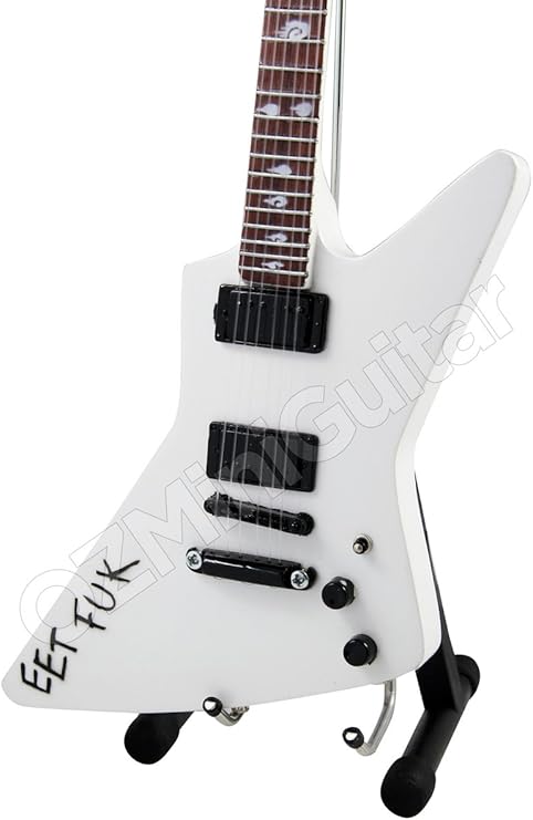 James Hetfield Eet Fuk White Explorer Miniature Guitar Amazon De Kuche Haushalt
