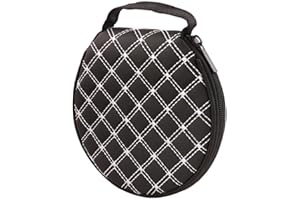 Round Leather Wallet for 20 Discs – Portable For DVD Storage Bag & VCD Holder, Car Bag and Home Storage Organizer, Compact Di