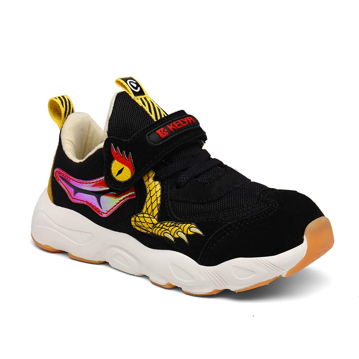 KELYR Little Kids Running Sport Shoes for Boys Sneakers Black