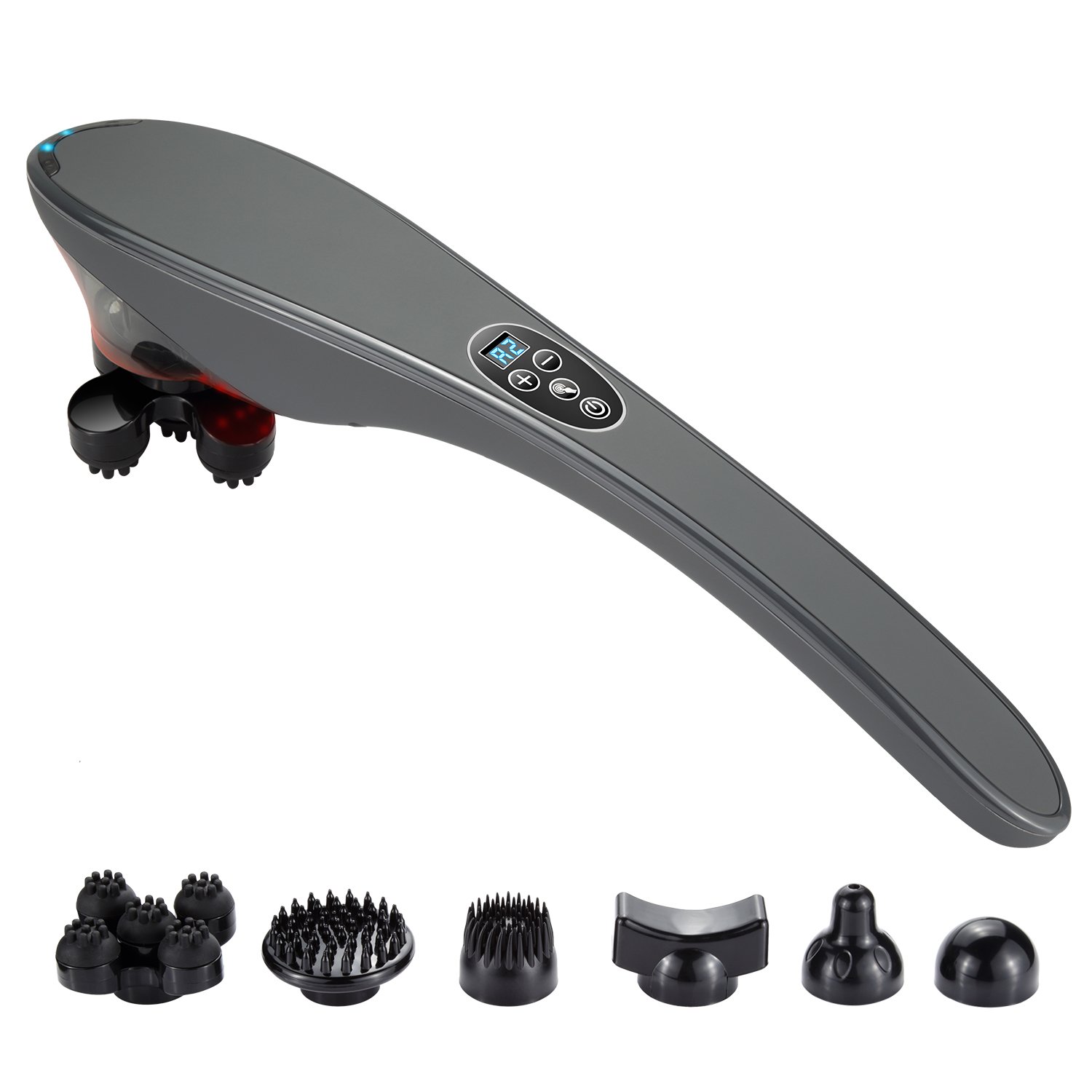 FITFIRST Masajeadores Electrico Shiatsu Infrarrojos por Vibración Tipos de Cabezas Intercambiables Modos