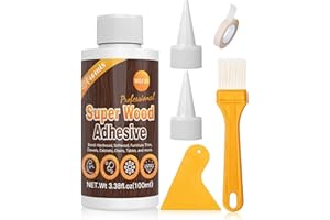 VIOMIS Wood Glue for Furniture Heavy Duty, Strong Bond Waterproof Professional Furniture Repair Glue Dries Clear for Woodworking, Furniture, Crafts (100g/3.38oz 1Pack)