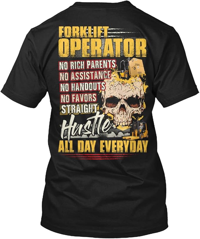Forklift Operator Tshirt Sarcastic Forklift Operator Straight Hustle