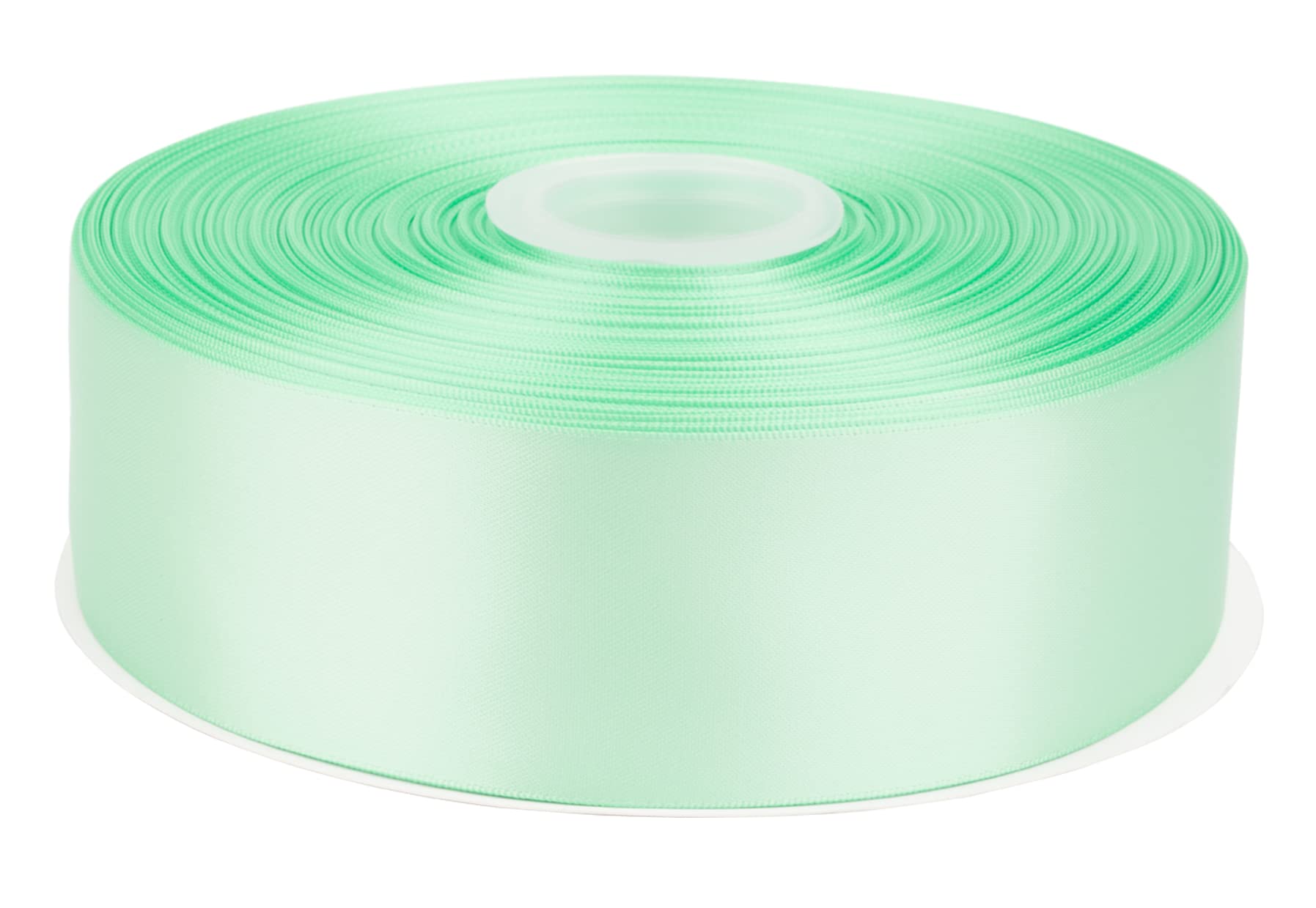 Fondersy 91 Meters Mint Double Faced Satin Ribbon - 50mm Width for Wedding, Gift Wrapping, Floral Arrangement and Crafts