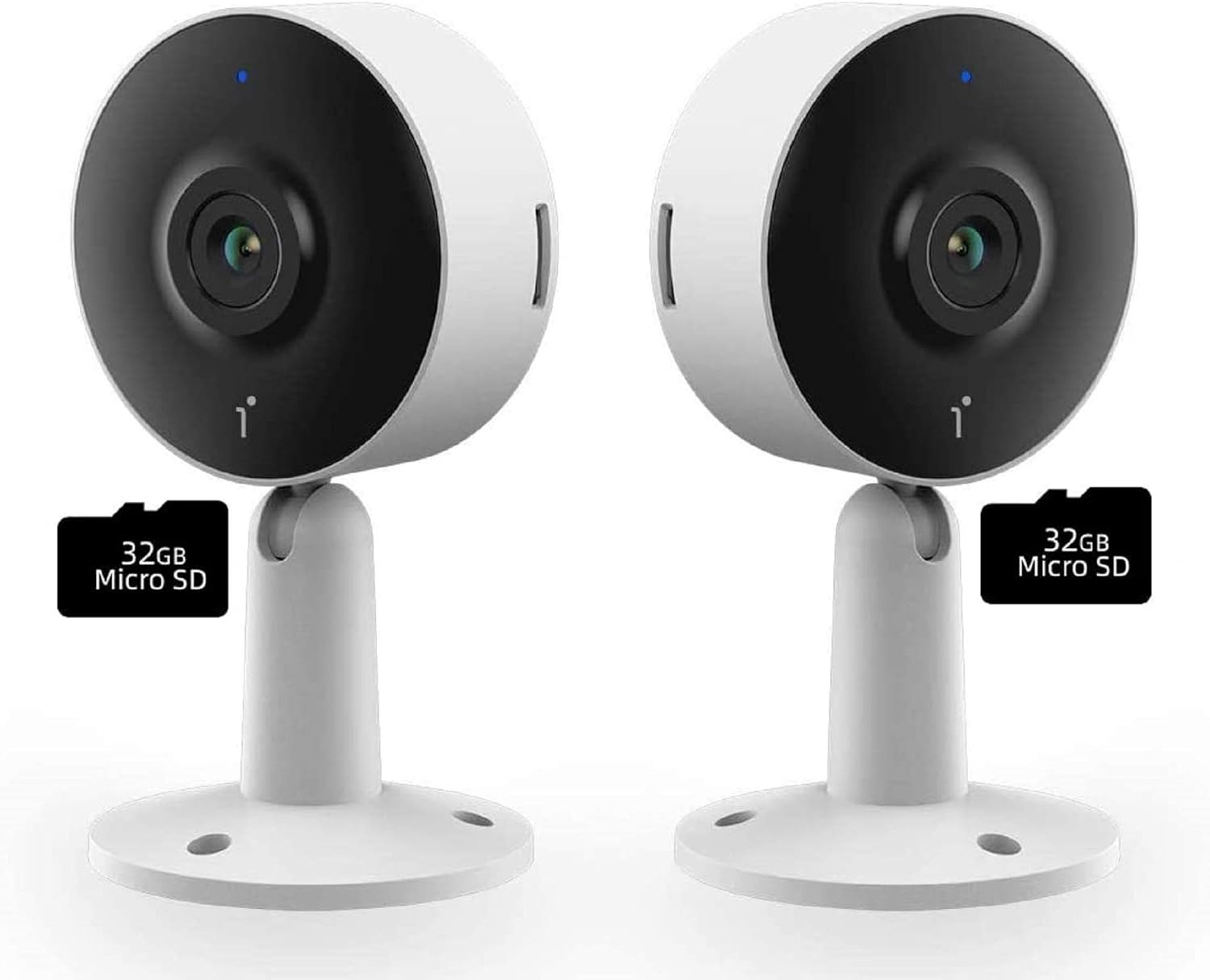 Arenti Home Security Camera WiFi 1080P FHD, IN1 Indoor Cam (2-Pack) with 32G SD Card, Night Vision, 2 Way Audio, Motion & Sound Detection Smart IP Camera Works with Alexa, Google